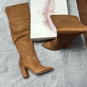 Jessica Simpson Women's Tobacco Over the Knee Boots NIB 6M “Habella”